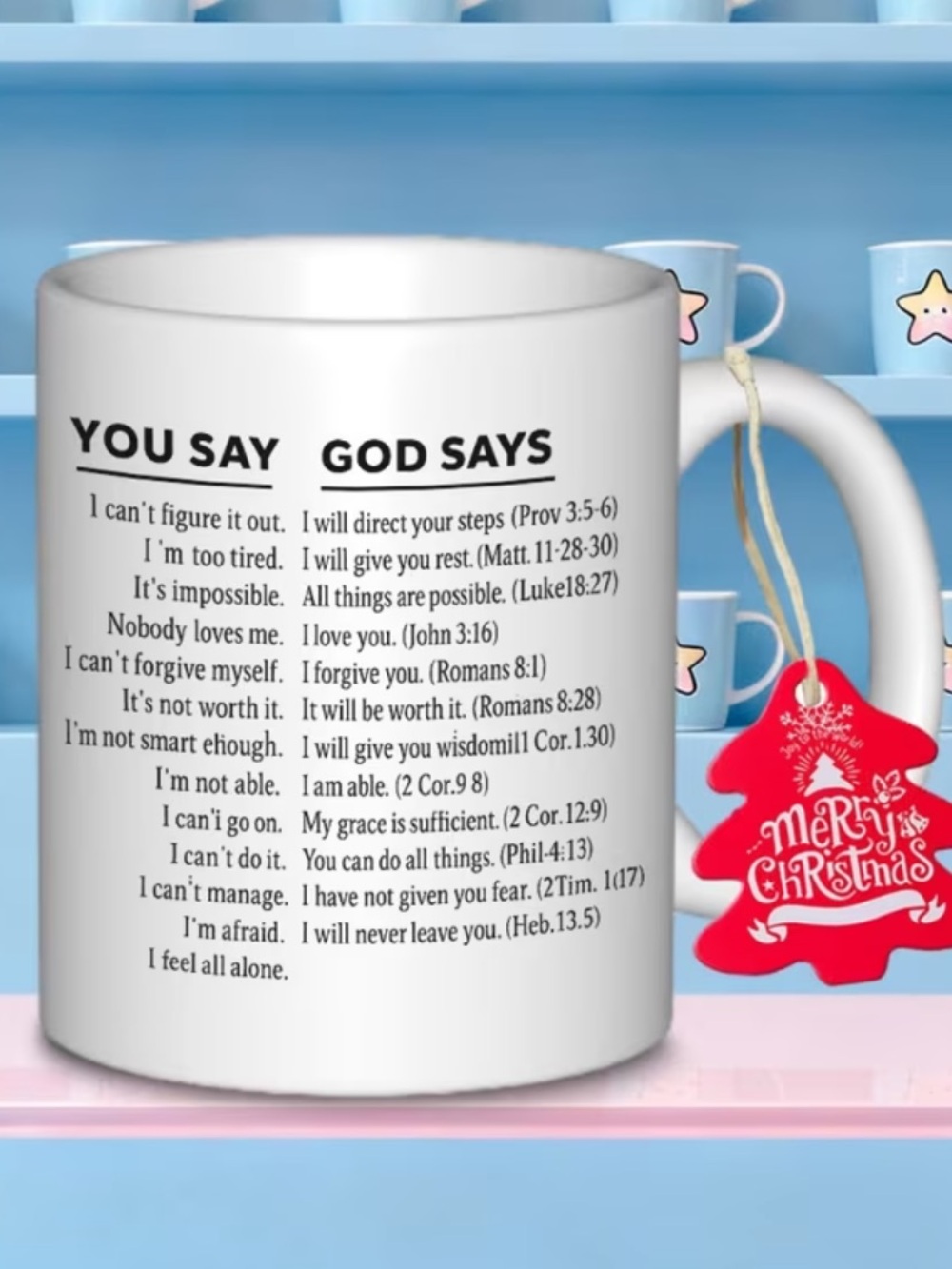 Inspirational 'You Say / God Says' Mug - Picture 5 of 5
